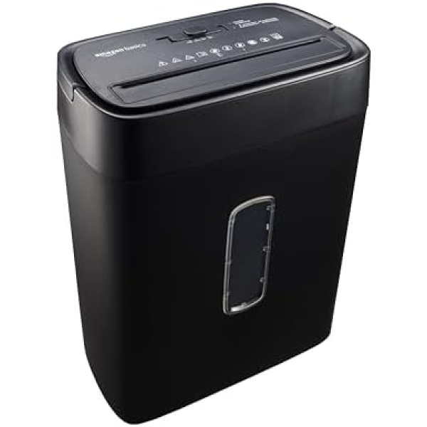 Amazon Basics 12-Sheet Cross-Cut Paper and Credit Card Shredder with Overheat