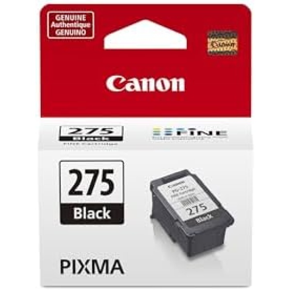 Canon PG-275 Genuine Black Ink Cartridge, Compatible with TS3520/3522,