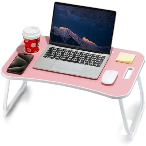 ZEAPTAC Laptop Bed Desk, Foldable Lap Desk, Portable Lap Table, Laptop Stand