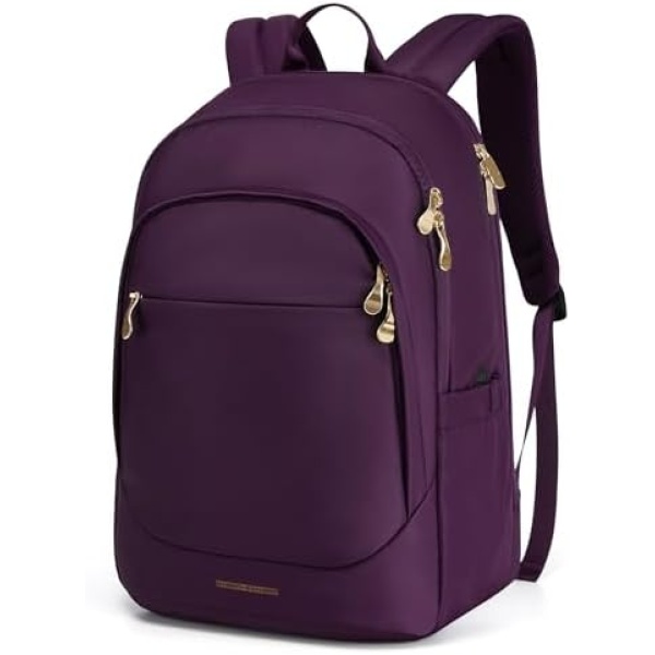 LIGHT FLIGHT Travel Backpack for Women, 15.6 Inch, Purple | Laptop Backpack, USB
