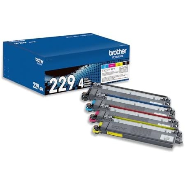 Brother Genuine TN2294PK Standard Yield 4-Pack Printer Toner Cartridges - Black,