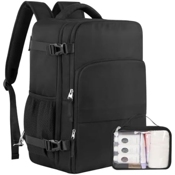 Sinaliy Travel Backpack for Men Women, Airline Approved Carry on Personal Item