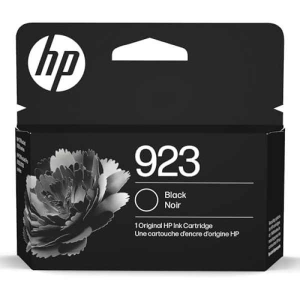HP 923 Black Ink Cartridge | Works with OfficeJet 8120, Pro 8130 Series |