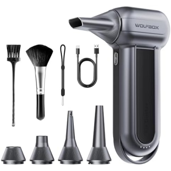 WOLFBOX MF100 Electric Air Duster-150000RPM Super Power Cordless Air Duster,