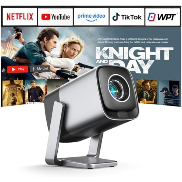 [Compatible with Netflix & TOF Focus] Mini Projector with WiFi and Bluetooth,