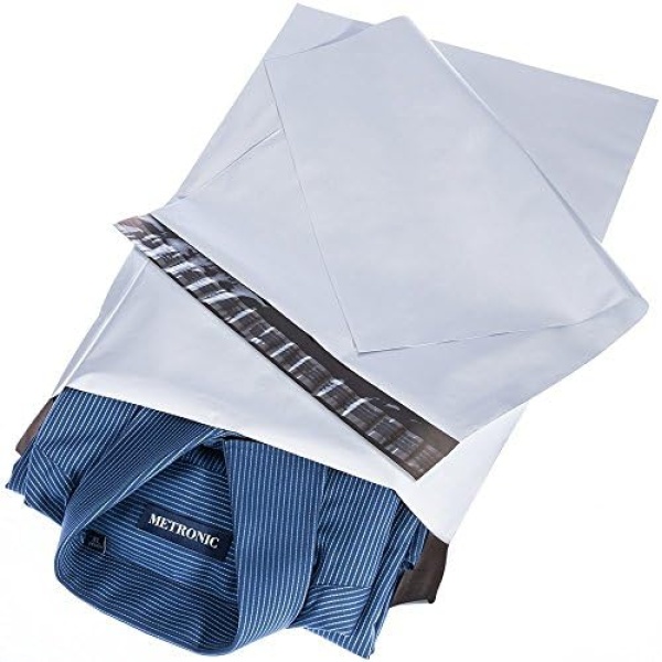 Metronic Poly Mailers 12x15.5 100 Pcs, Medium Shipping Bags for Clothing,
