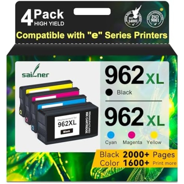 962XL Ink Cartridges for HP 962XL Ink Cartridges Combo Pack Work for HP