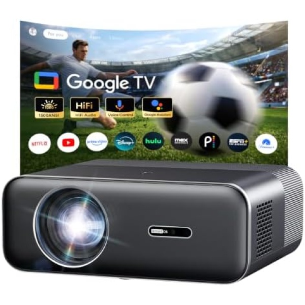 Google TV 4K Projector – Portable Smart Projector with WiFi and Bluetooth,