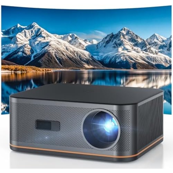 2000 ANSI 4K Decoding Projector with WiFi and Bluetooth, HAPPRUN Movie Home