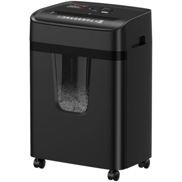 Bonsaii 12 Sheet Paper Shredder for Home Office, Heavy Duty Cross Cut Shredder