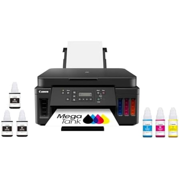Canon PIXMA G6020 All-in-One Supertank Wireless (Megatank) Printer, Copier and