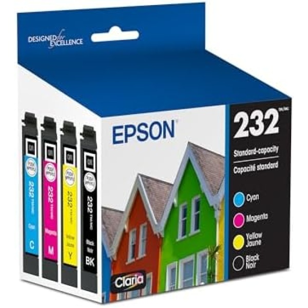 EPSON 232 Claria Ink Standard Capacity Black & Color Cartridge Combo Pack