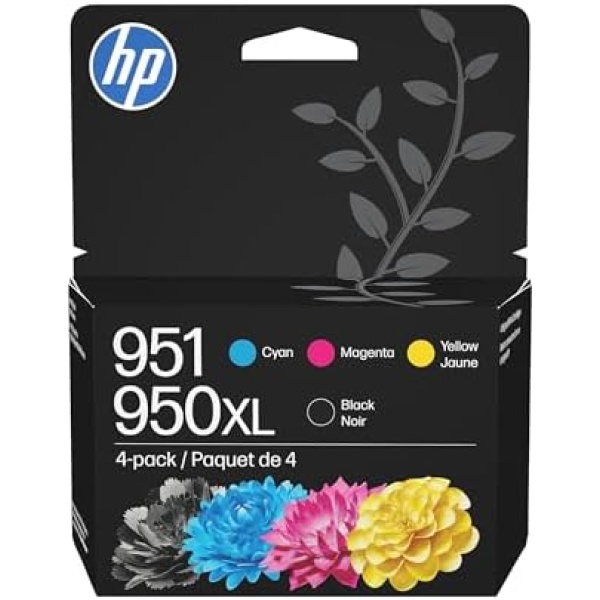 HP 950XL Black + 951 Cyan, Magenta, Yellow Ink (Black XL + CMY) | Works
