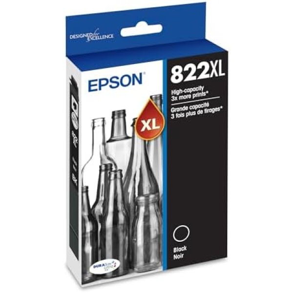 EPSON 822 DURABrite Ultra Ink High Capacity Black Cartridge (T822XL120-S) Works