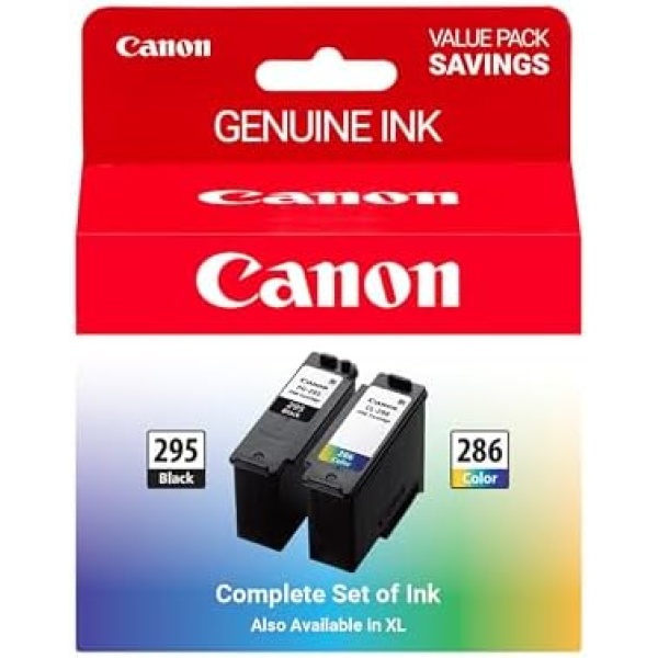 Canon PG-295 / CL-286 Genuine Ink Value Pack (2 Cartridges), Compatible with